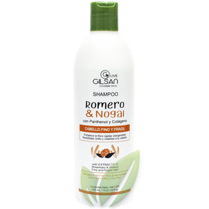 SHAMPOO ROMERO Y NOGAL CON PANTENOL Y COLAGENO (Control Caída) 450ML